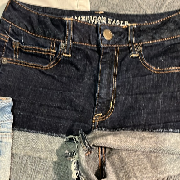 Stylish Women's Denim Shorts - White, Black, and Light Blue - Picture 5 of 7